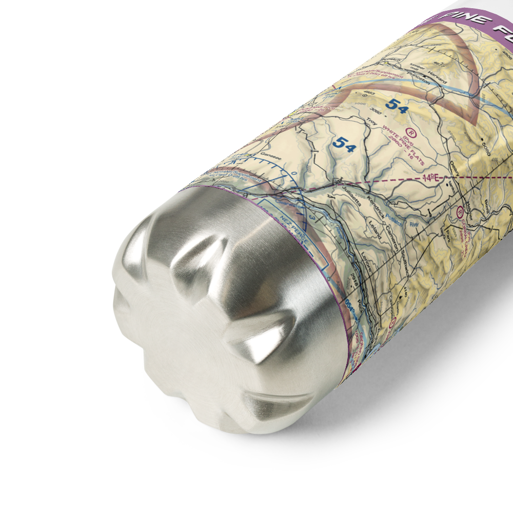 White Pine Flats Ranch LLC Airport (ID94) VFR Sectional Water Bottle 