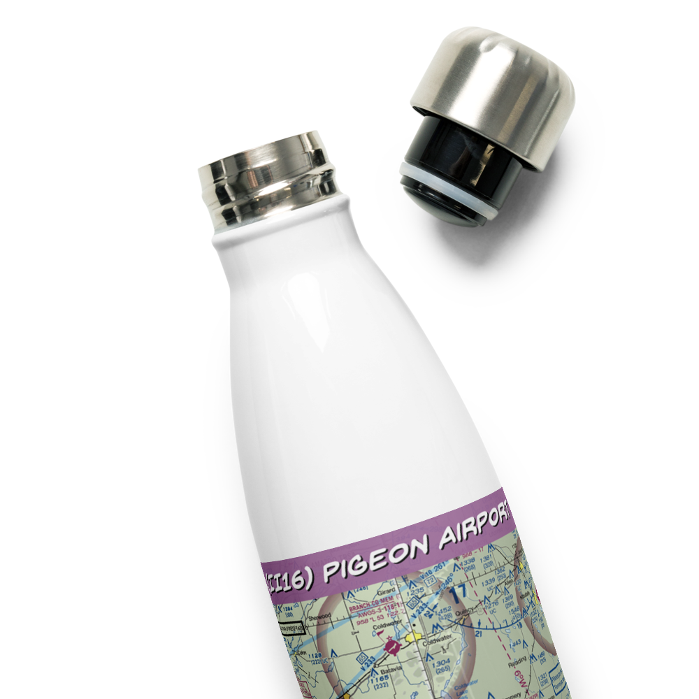 Pigeon Airport (II16) VFR Sectional Water Bottle 