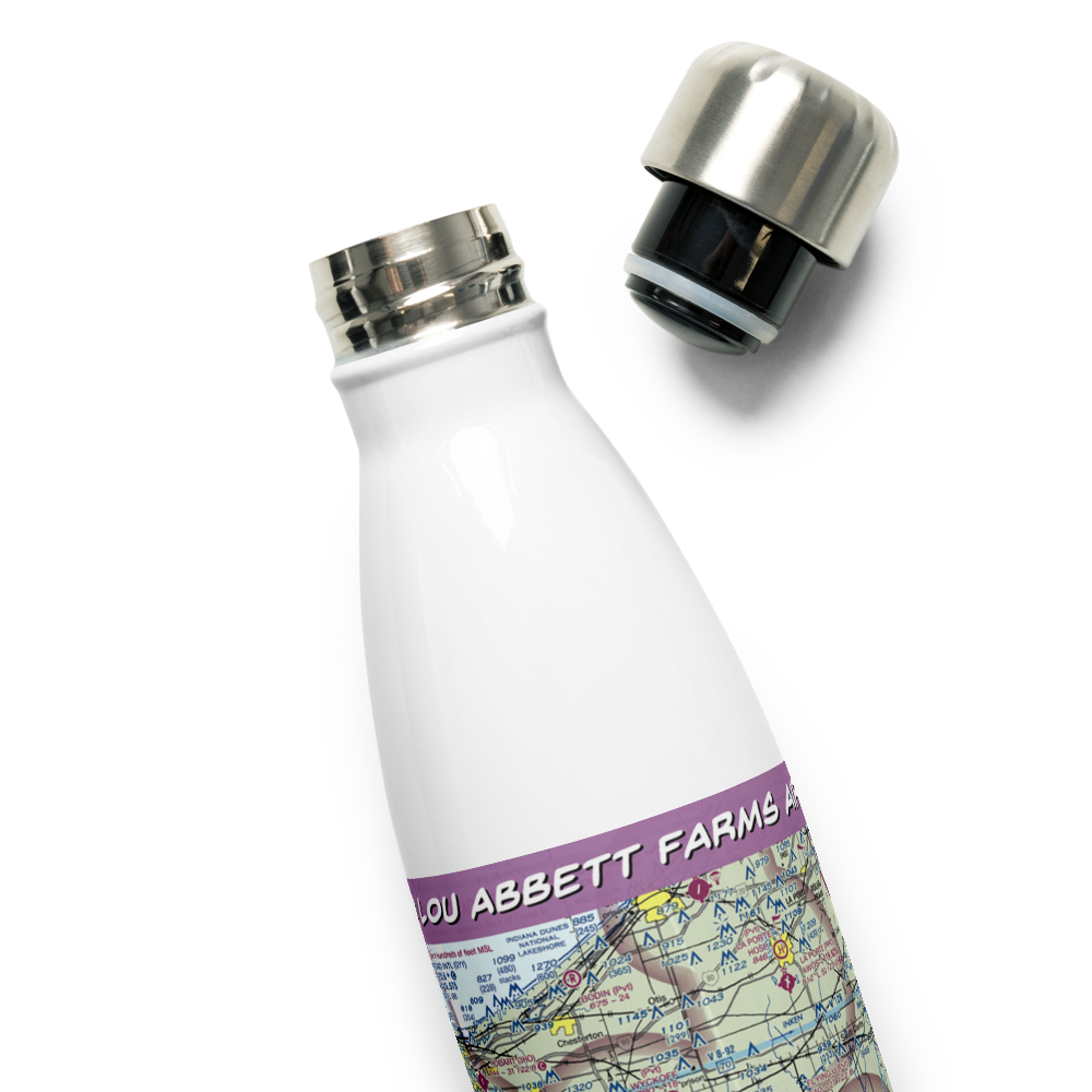 Lou Abbett Farms Airport (II18) VFR Sectional Water Bottle 