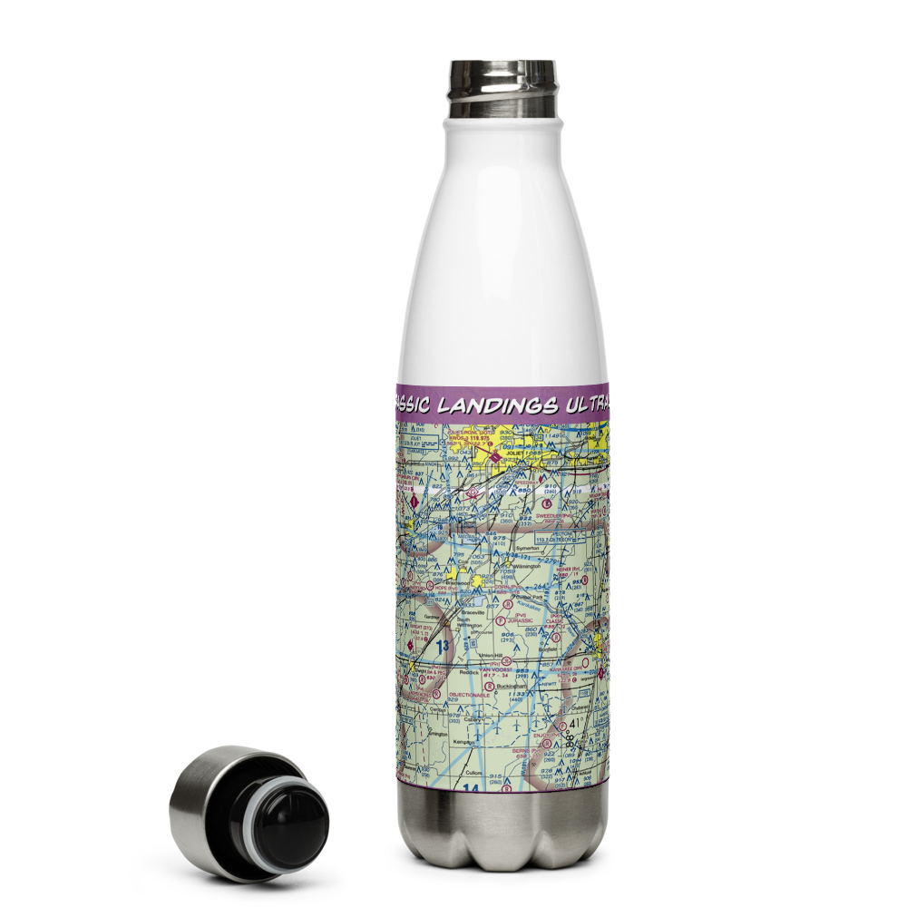 Jurassic Landings Ultralightport (II31) VFR Sectional Water Bottle 
