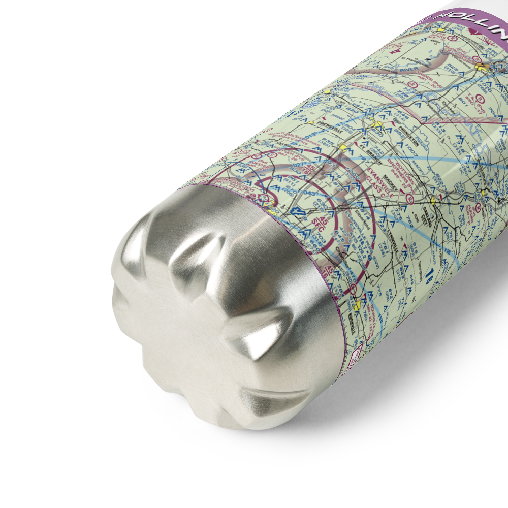 Hollingsworth Airport (II39) VFR Sectional Water Bottle 