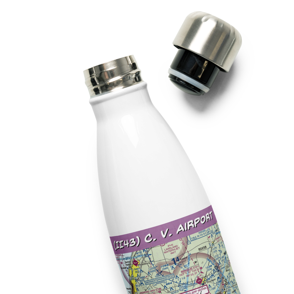 C. V. Airport (II43) VFR Sectional Water Bottle 
