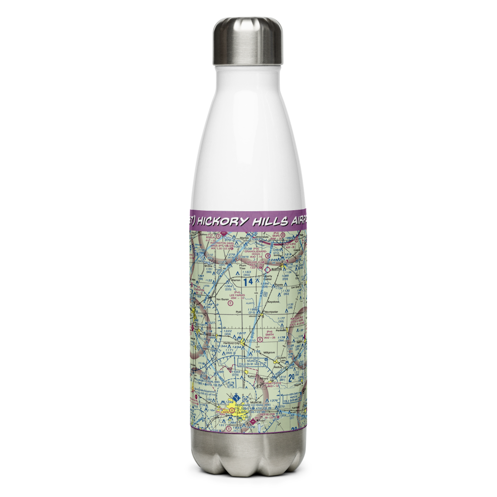 Hickory Hills Airport (II67) VFR Sectional Water Bottle 