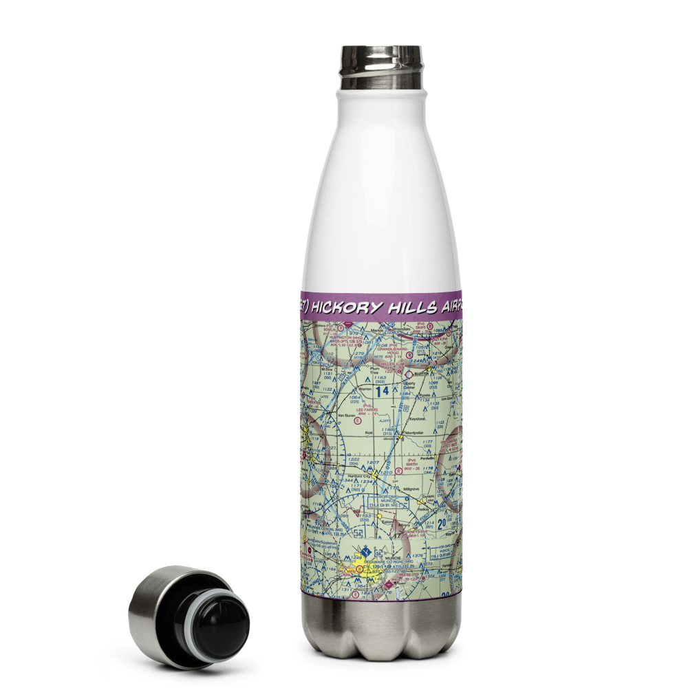 Hickory Hills Airport (II67) VFR Sectional Water Bottle 