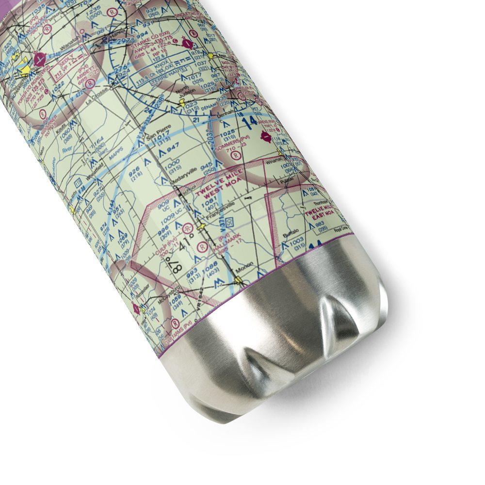 Crawford Field (II90) VFR Sectional Water Bottle 