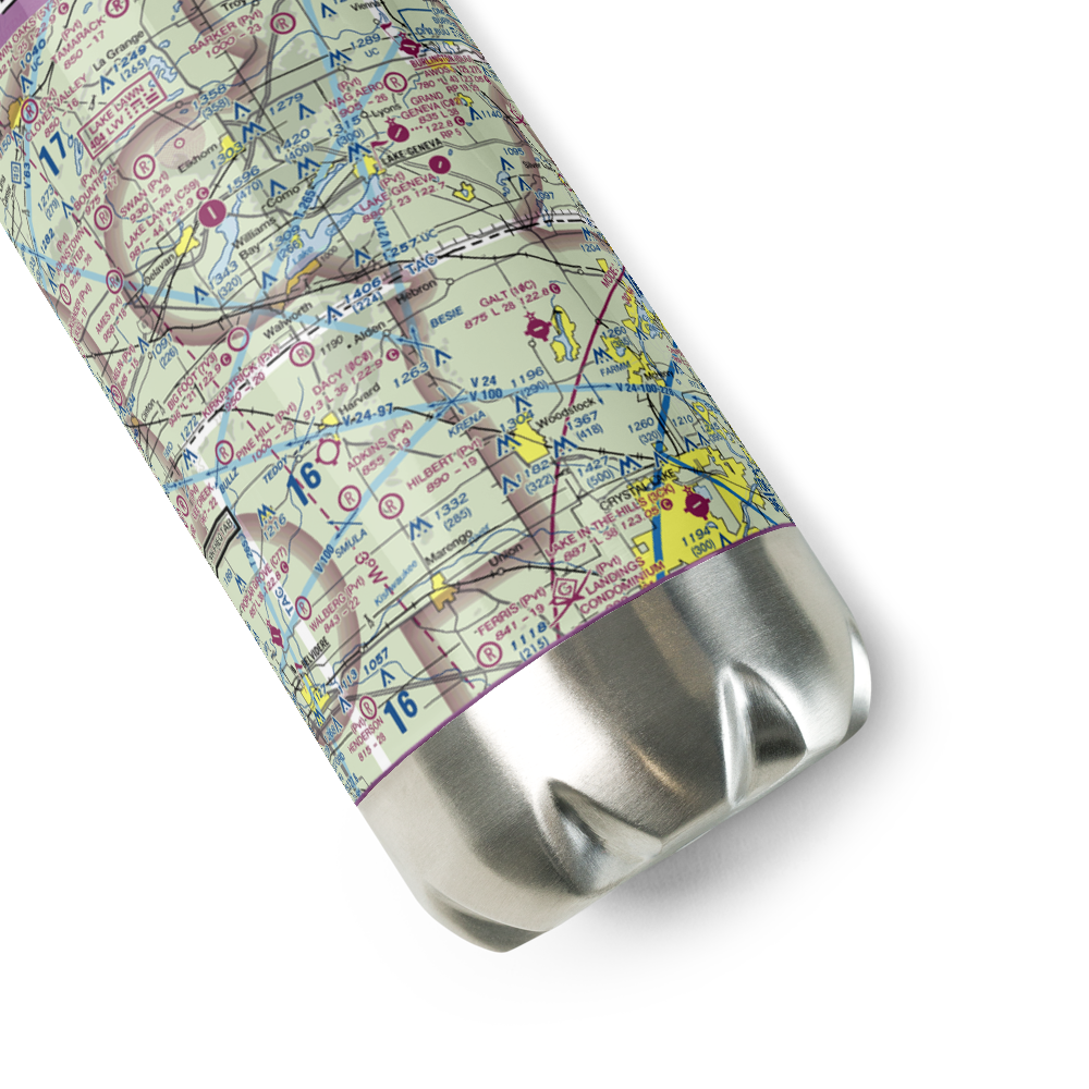 Bingham Airport (IL05) VFR Sectional Water Bottle 