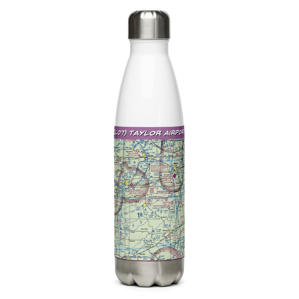 Taylor Airport (IL07) VFR Sectional Water Bottle 