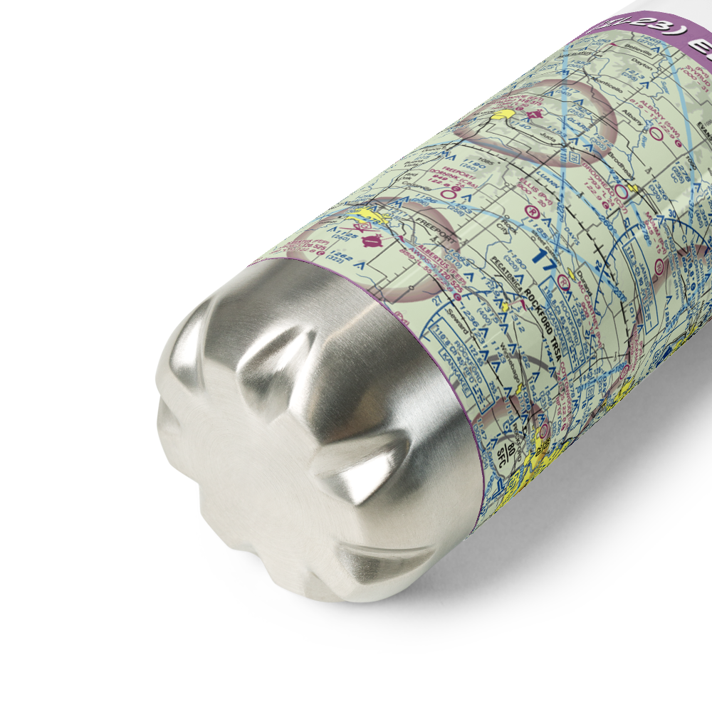 Ellis Airport (IL23) VFR Sectional Water Bottle 