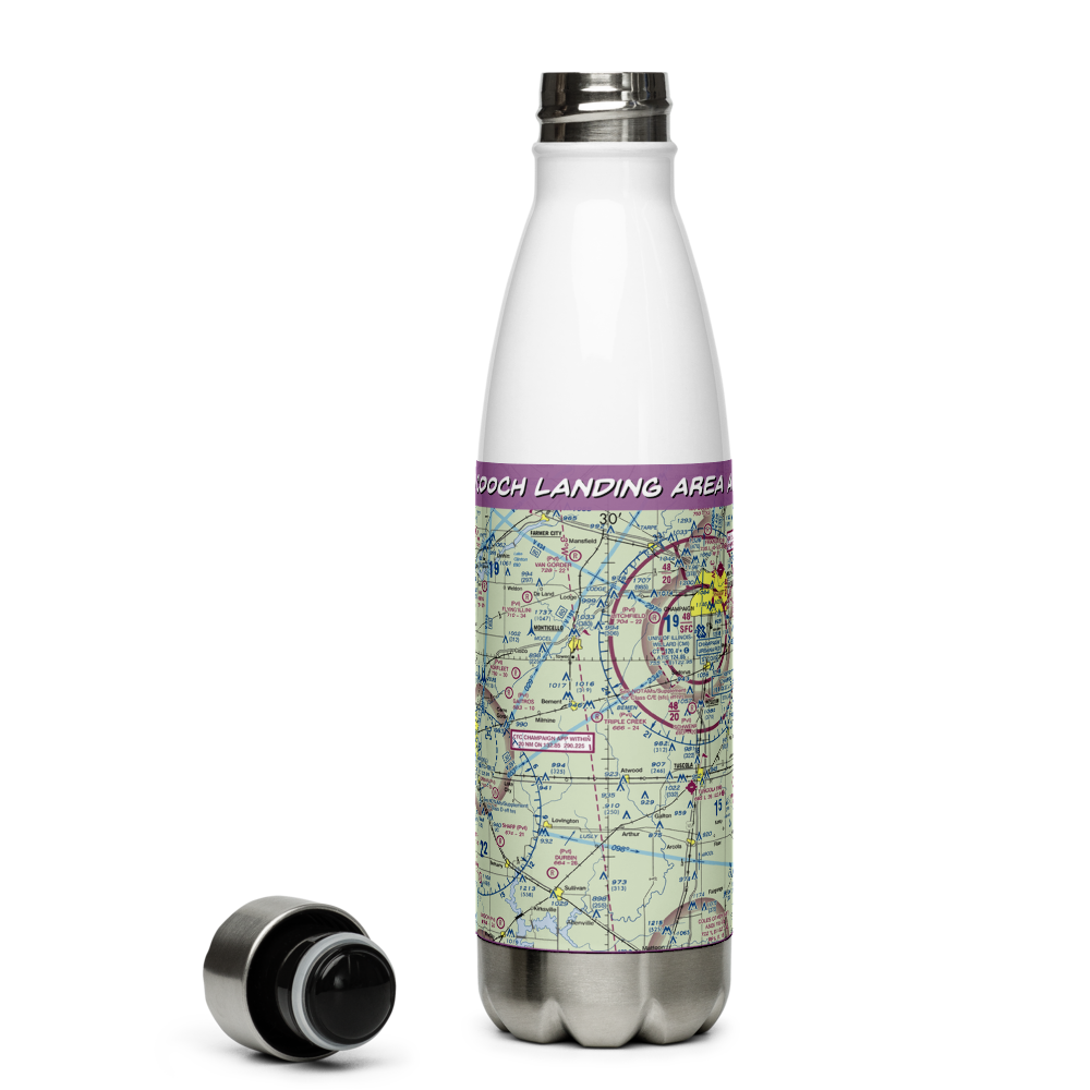 Cooch Landing Area Airport (IL31) VFR Sectional Water Bottle 