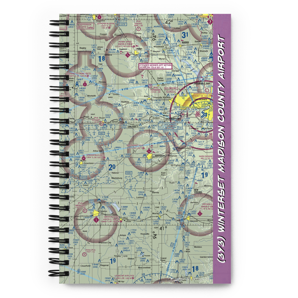 Winterset Madison County Airport (3Y3) VFR Sectional Notebook 