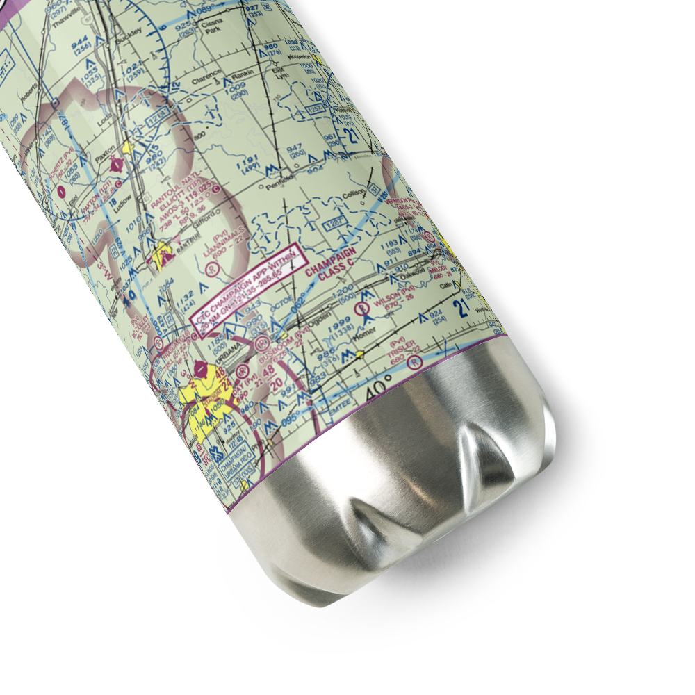 Busboom Airport (IL45) VFR Sectional Water Bottle 