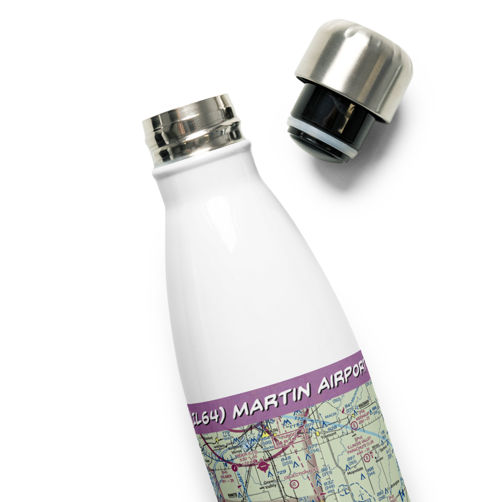Martin Airport (IL64) VFR Sectional Water Bottle 