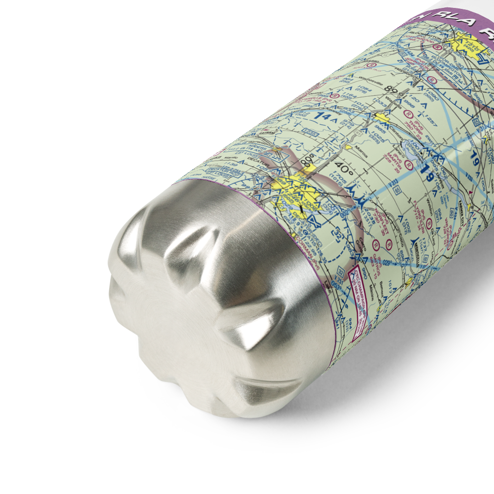Martin RLA Restricted Landing Area (IL82) VFR Sectional Water Bottle 