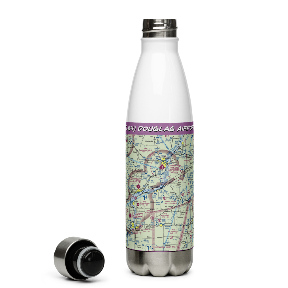 Douglas Airport (IL84) VFR Sectional Water Bottle 