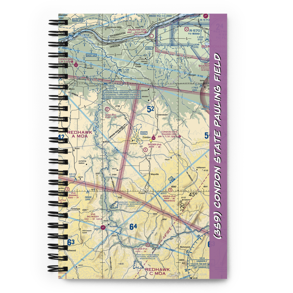 Condon State Pauling Field (3S9) VFR Sectional Notebook 
