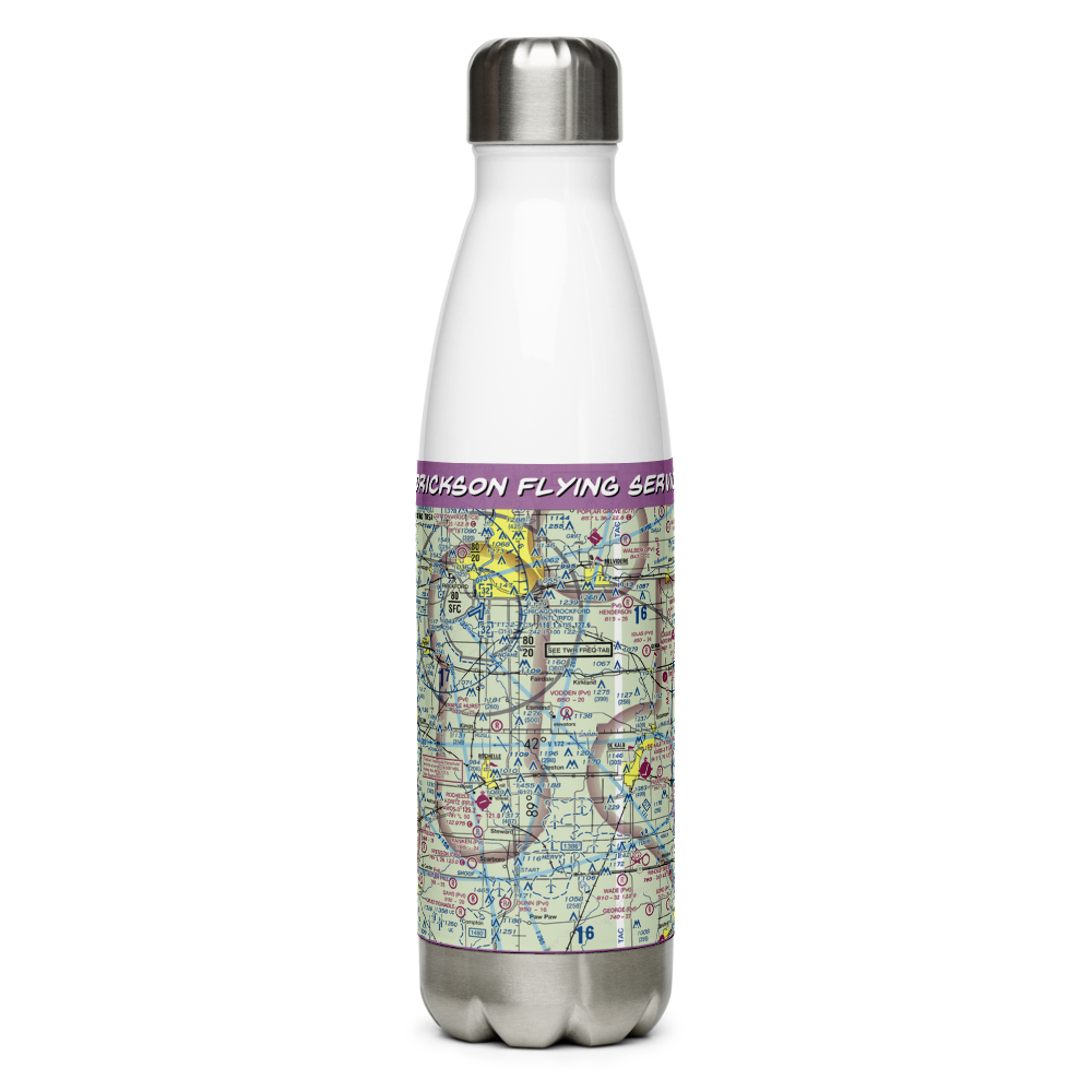 Hendrickson Flying Service Airport (IL93) VFR Sectional Water Bottle 