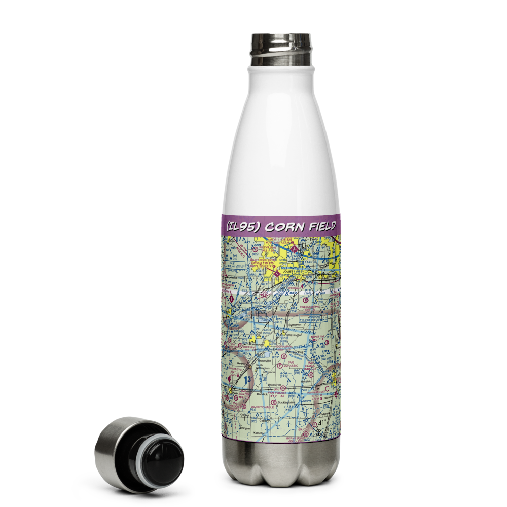 Corn Field (IL95) VFR Sectional Water Bottle 