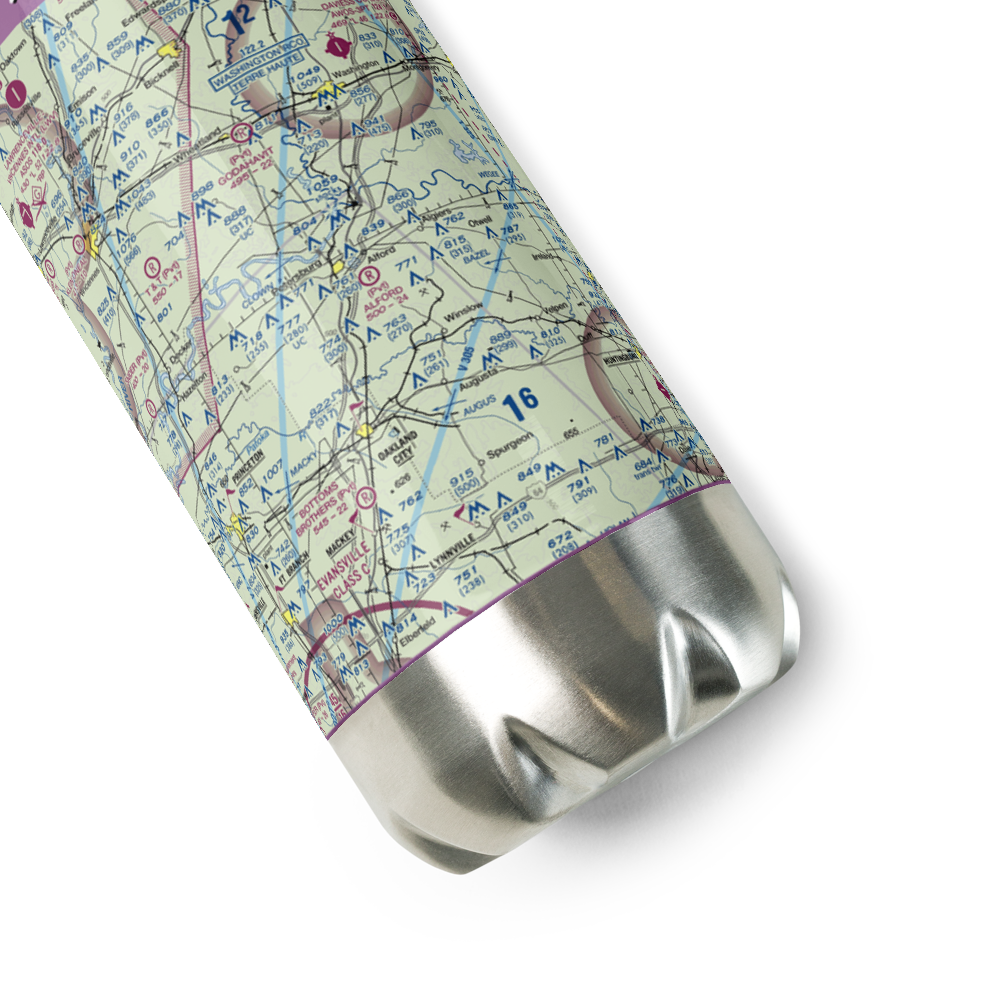 Alford Airpark (IN03) VFR Sectional Water Bottle 