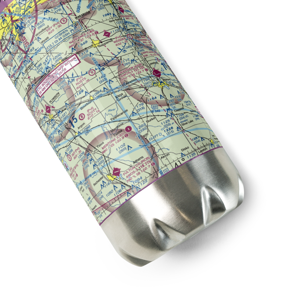 Arrowhead Farm Airport (IN11) VFR Sectional Water Bottle 