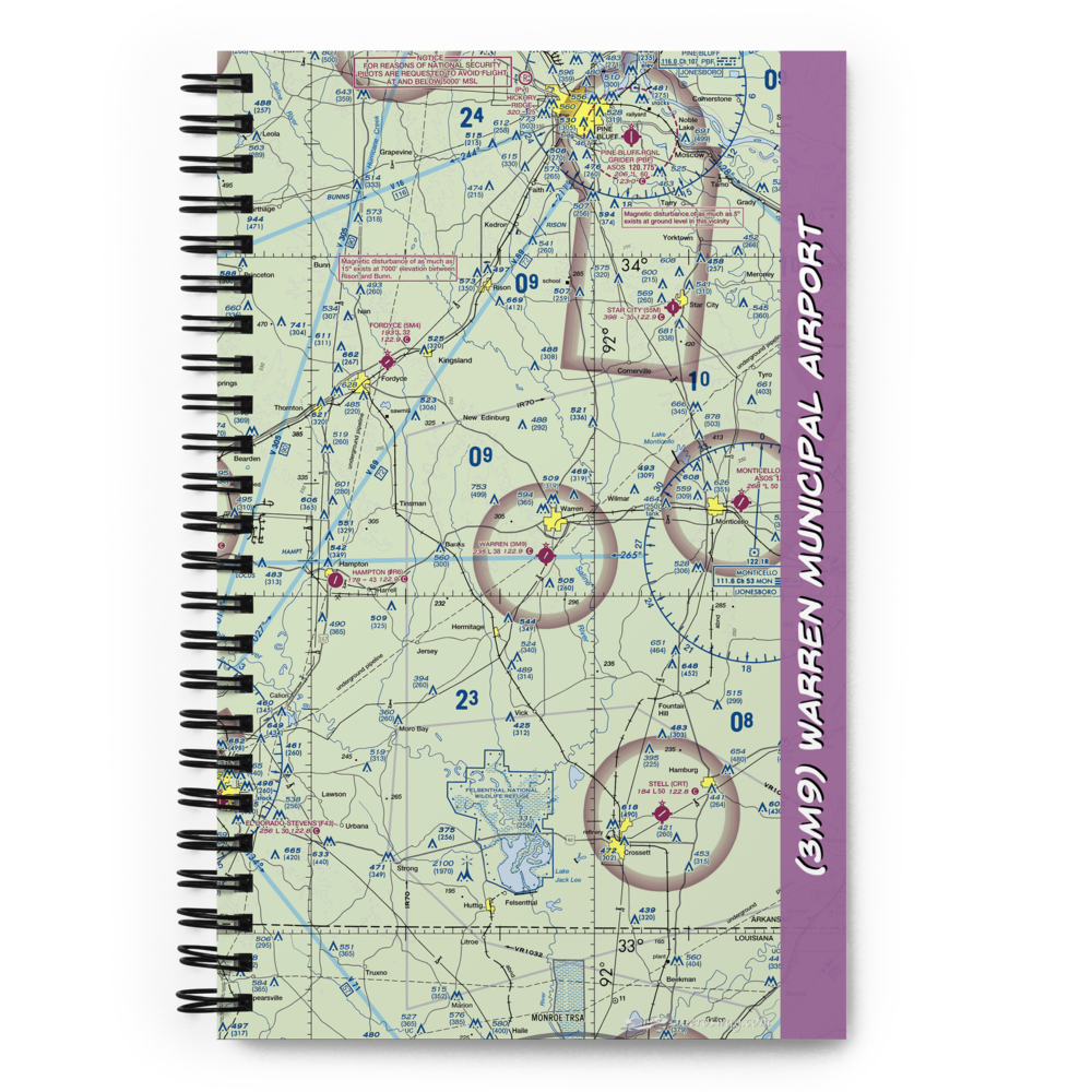 Warren Municipal Airport (3M9) VFR Sectional Notebook 