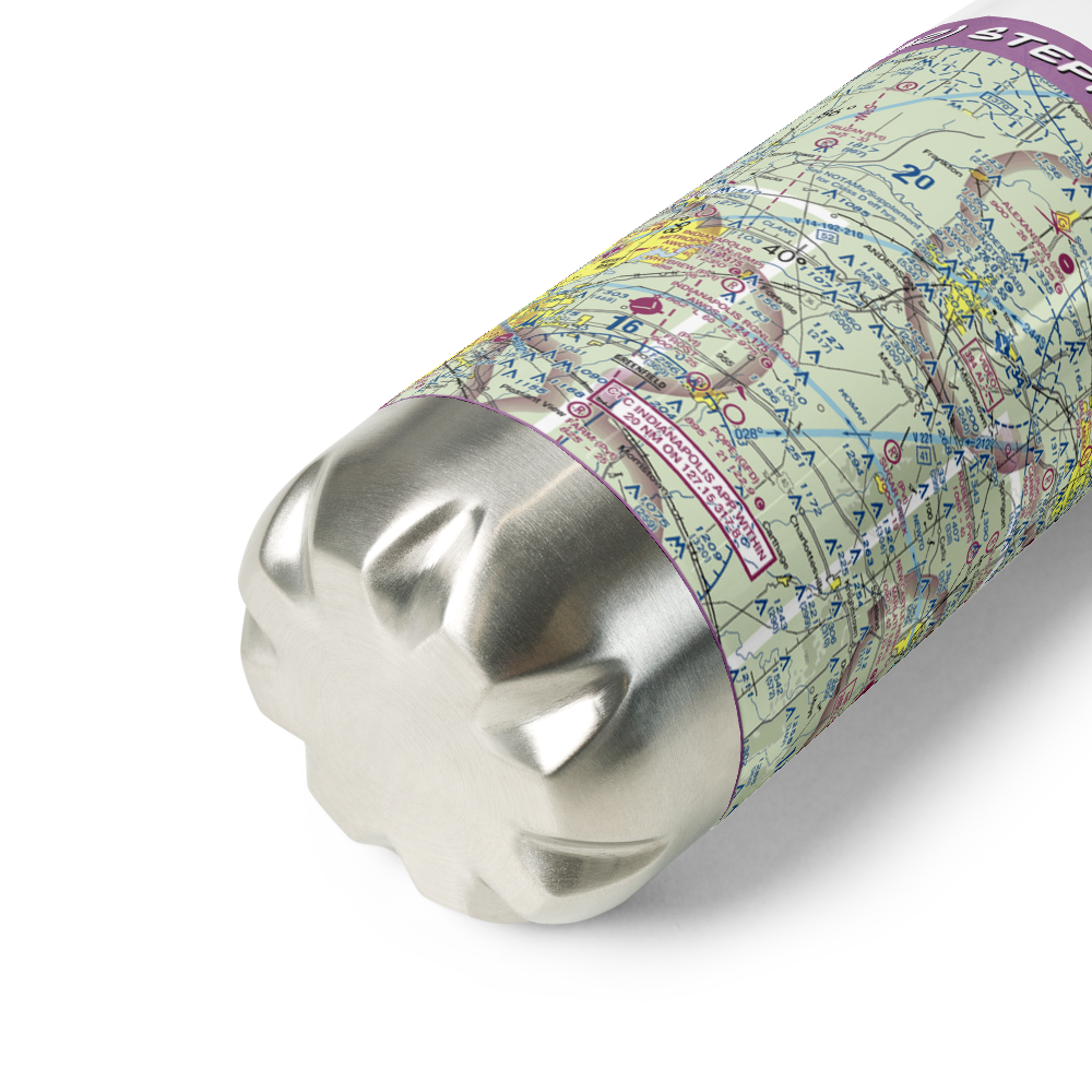 Stephenson Airport (IN32) VFR Sectional Water Bottle 