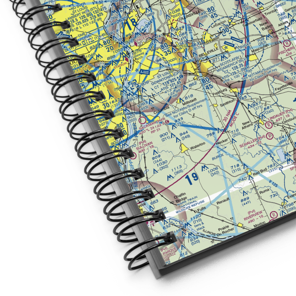 St Louis Metro-East Airport/Shafer Field (IL48) VFR Sectional Notebook 