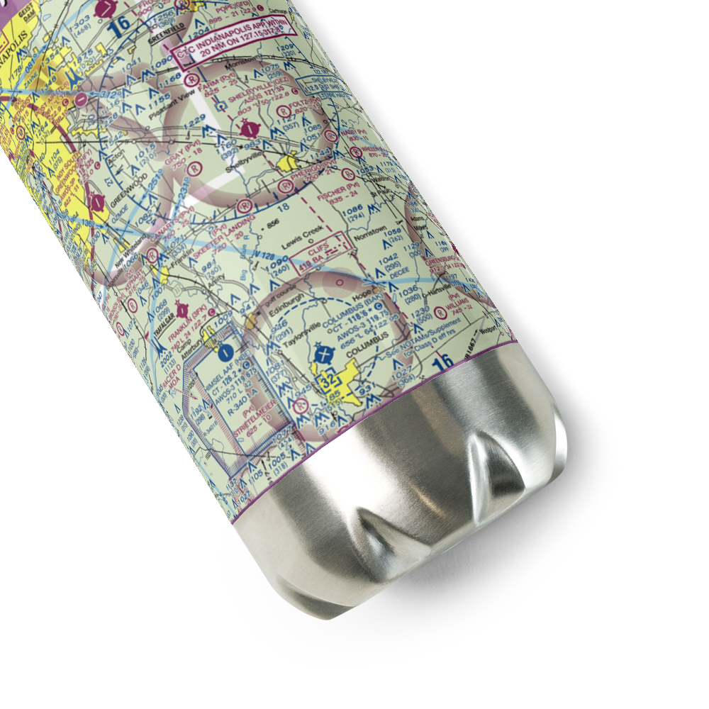 Pherigo Airport (IN49) VFR Sectional Water Bottle 