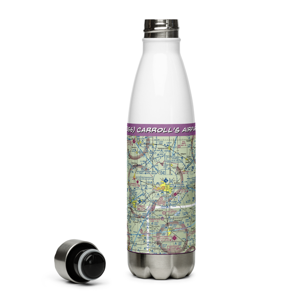 Carroll's Airpark (IN56) VFR Sectional Water Bottle 