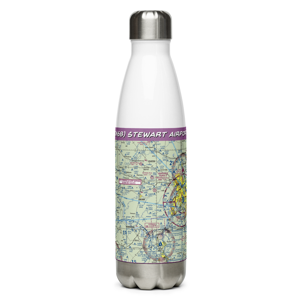 Stewart Airport (IN68) VFR Sectional Water Bottle 