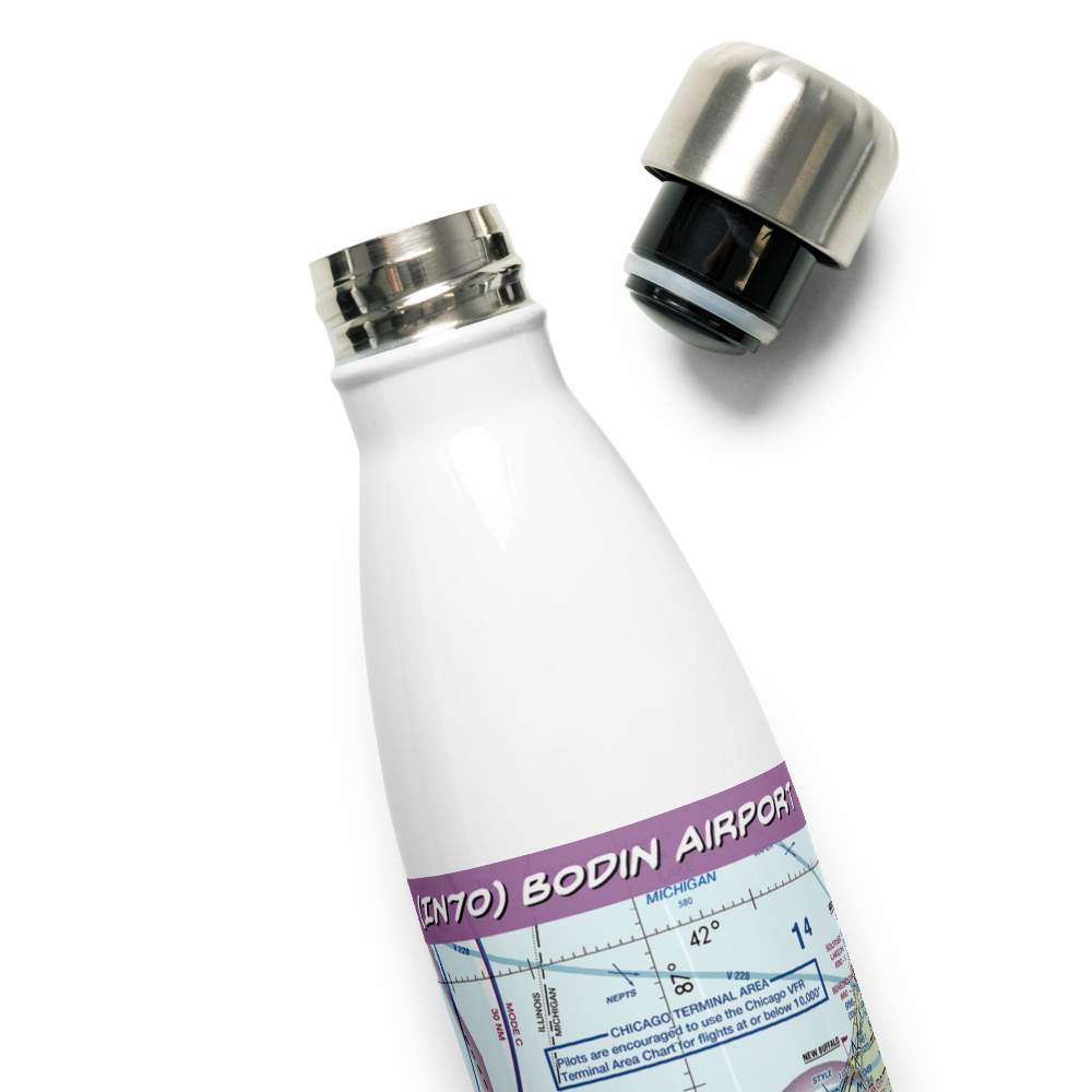 Bodin Airport (IN70) VFR Sectional Water Bottle 
