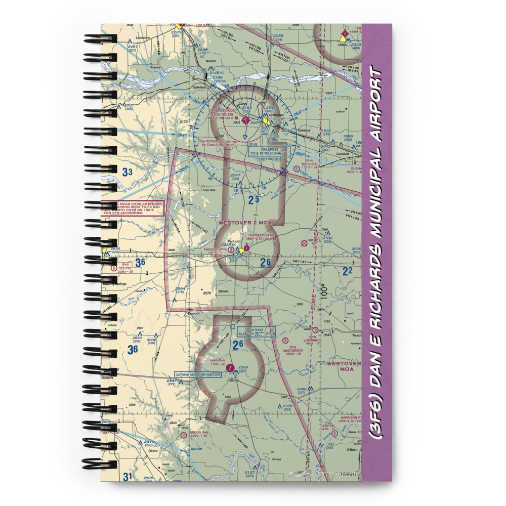 Dan E Richards Municipal Airport (3F6) VFR Sectional Notebook 