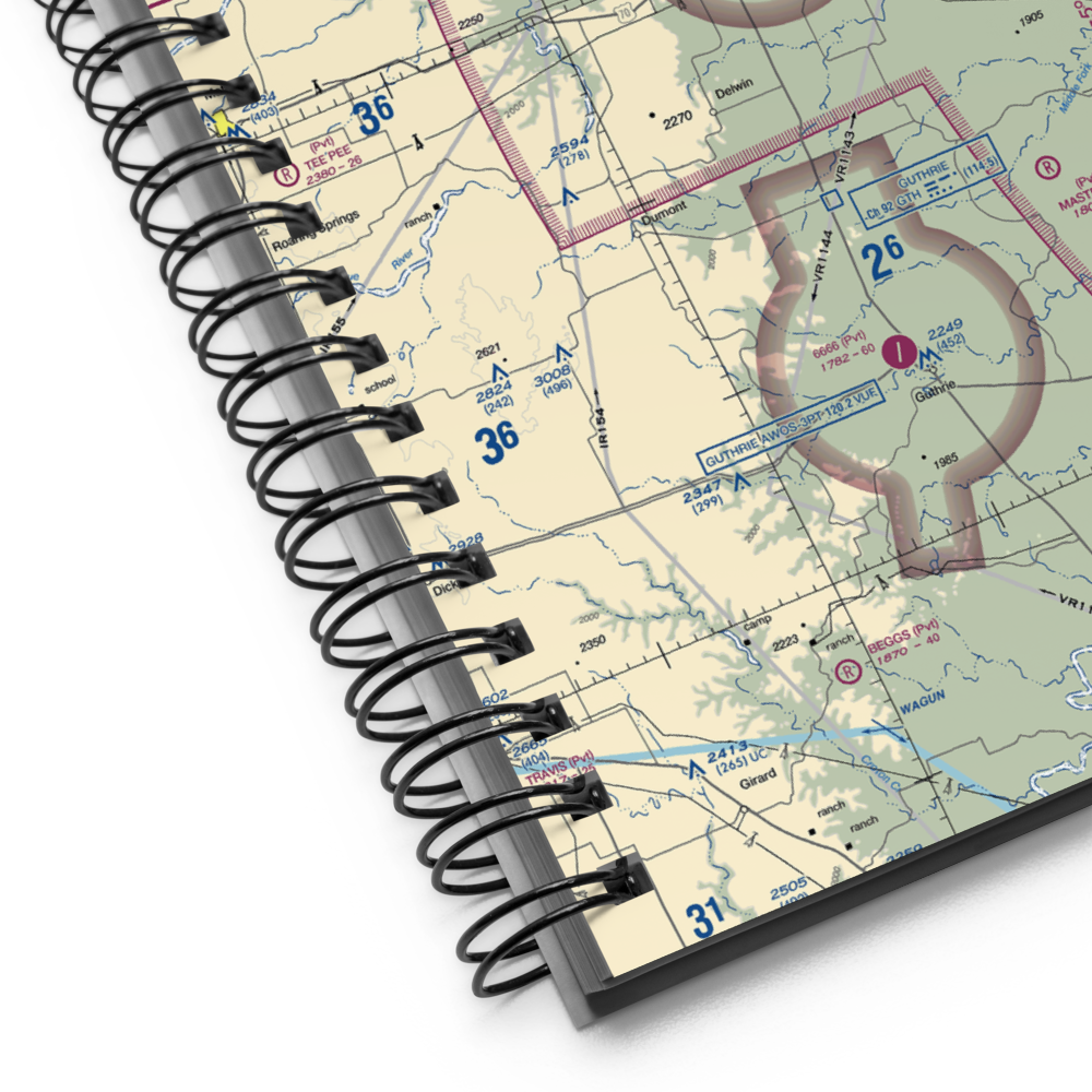 Dan E Richards Municipal Airport (3F6) VFR Sectional Notebook 
