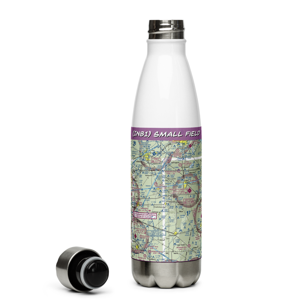 Small Field (IN81) VFR Sectional Water Bottle 