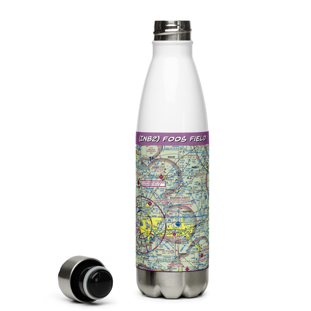 Foos Field (IN82) VFR Sectional Water Bottle 