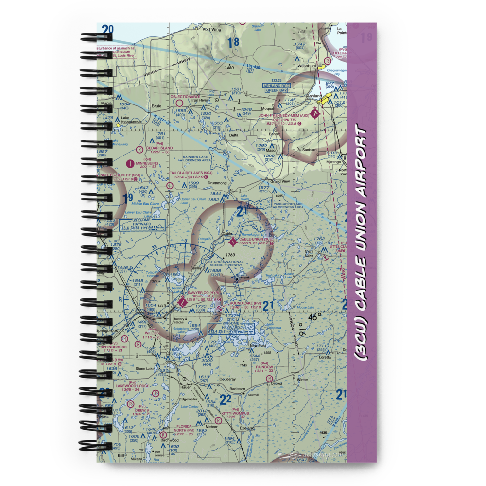 Cable Union Airport (3CU) VFR Sectional Notebook 