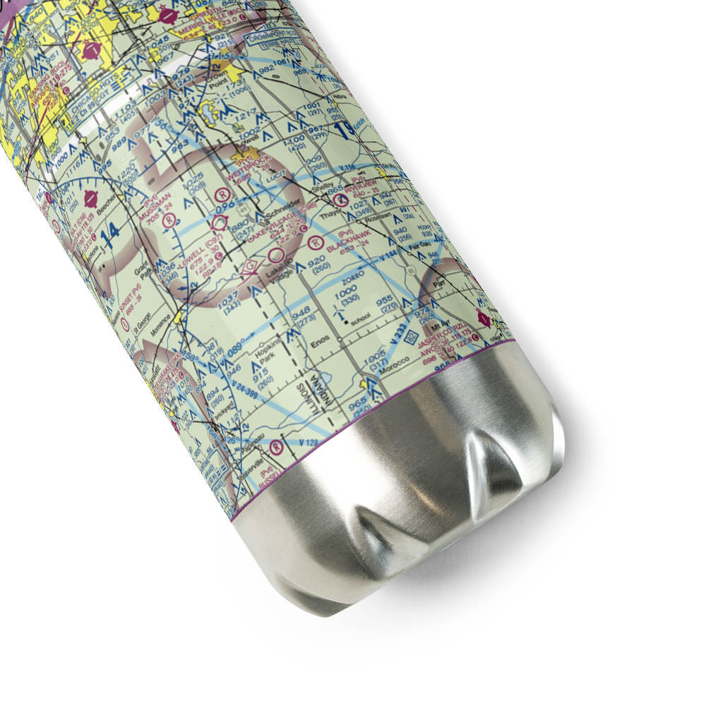 Wietbrock Airport (IN90) VFR Sectional Water Bottle 
