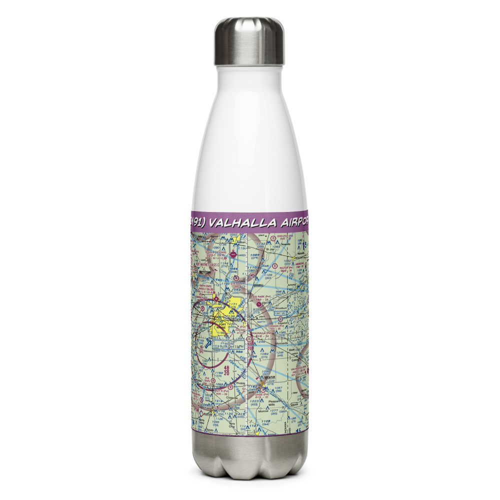 Valhalla Airport (IN91) VFR Sectional Water Bottle 