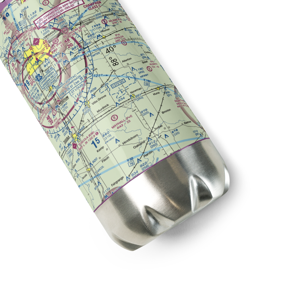 Riggins Farms Airport (IS43) VFR Sectional Water Bottle 