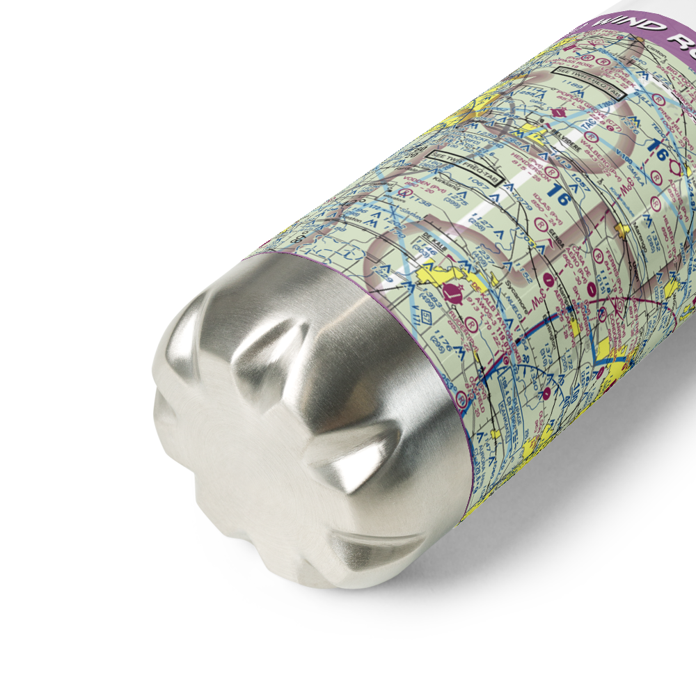 Wind Rose Farm Airport (IS57) VFR Sectional Water Bottle 