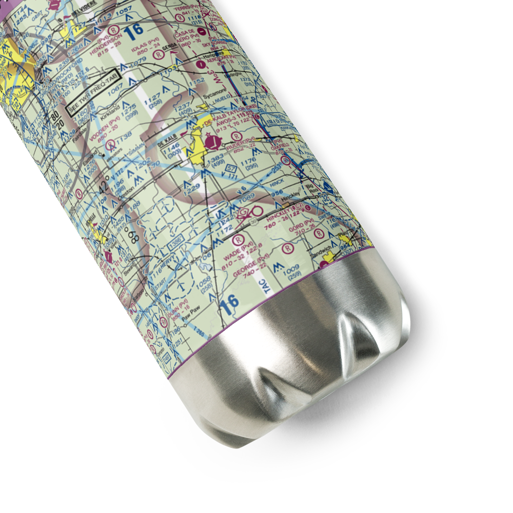 Hoffman Airport (IS63) VFR Sectional Water Bottle 