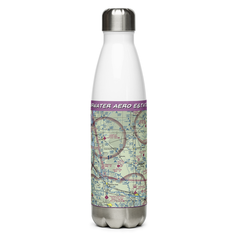 Clearwater Aero Estates Airport (JB01) VFR Sectional Water Bottle 
