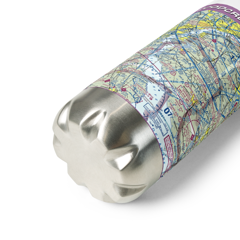 Woodcrest Farms Airstrip (JY17) VFR Sectional Water Bottle 