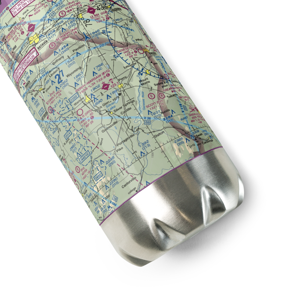 Perry-Warsaw Airport (01G) VFR Sectional Water Bottle 