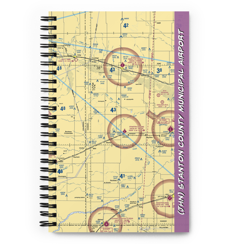 Stanton County Municipal Airport (JHN) VFR Sectional Notebook 