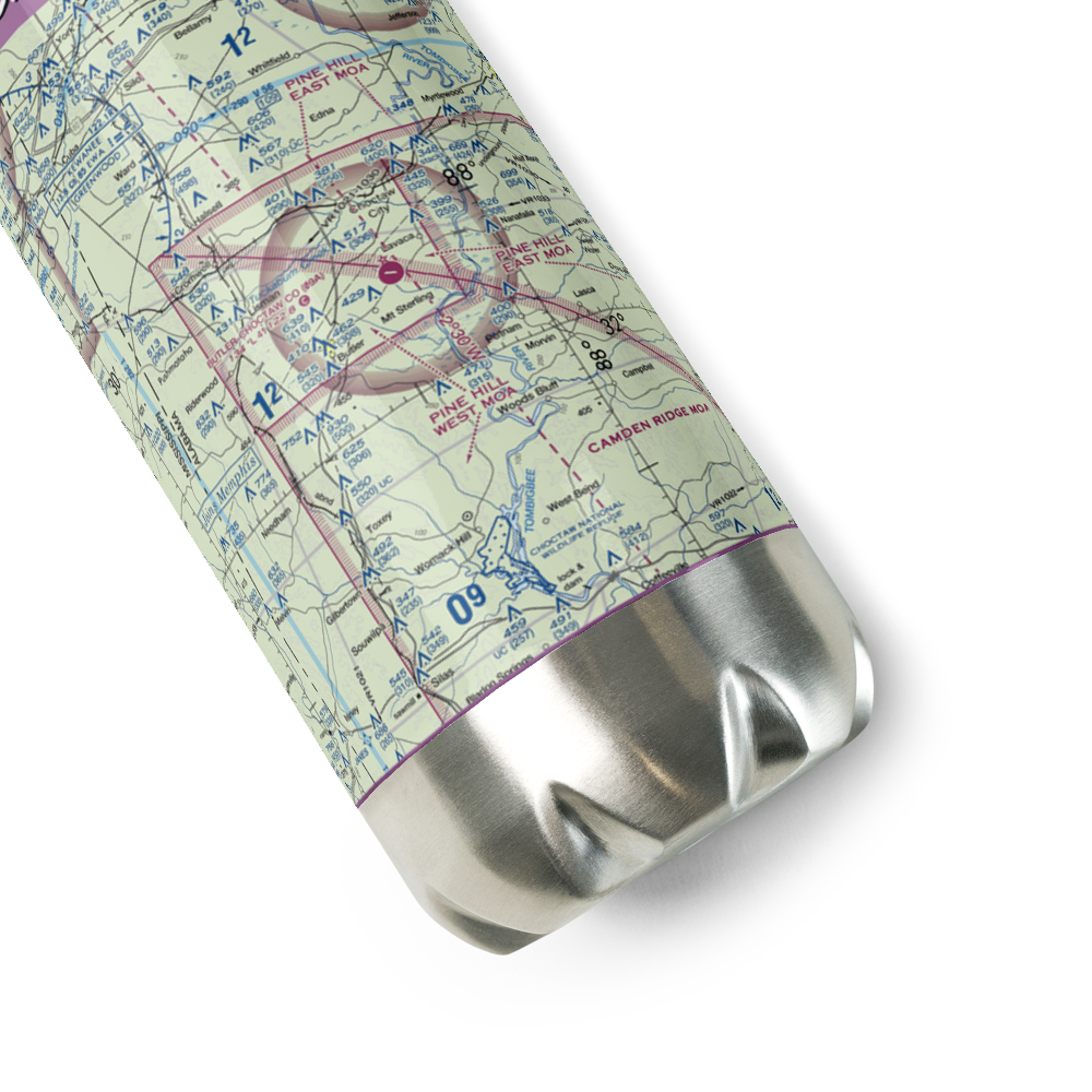 Butler-Choctaw County Airport (09A) VFR Sectional Water Bottle 