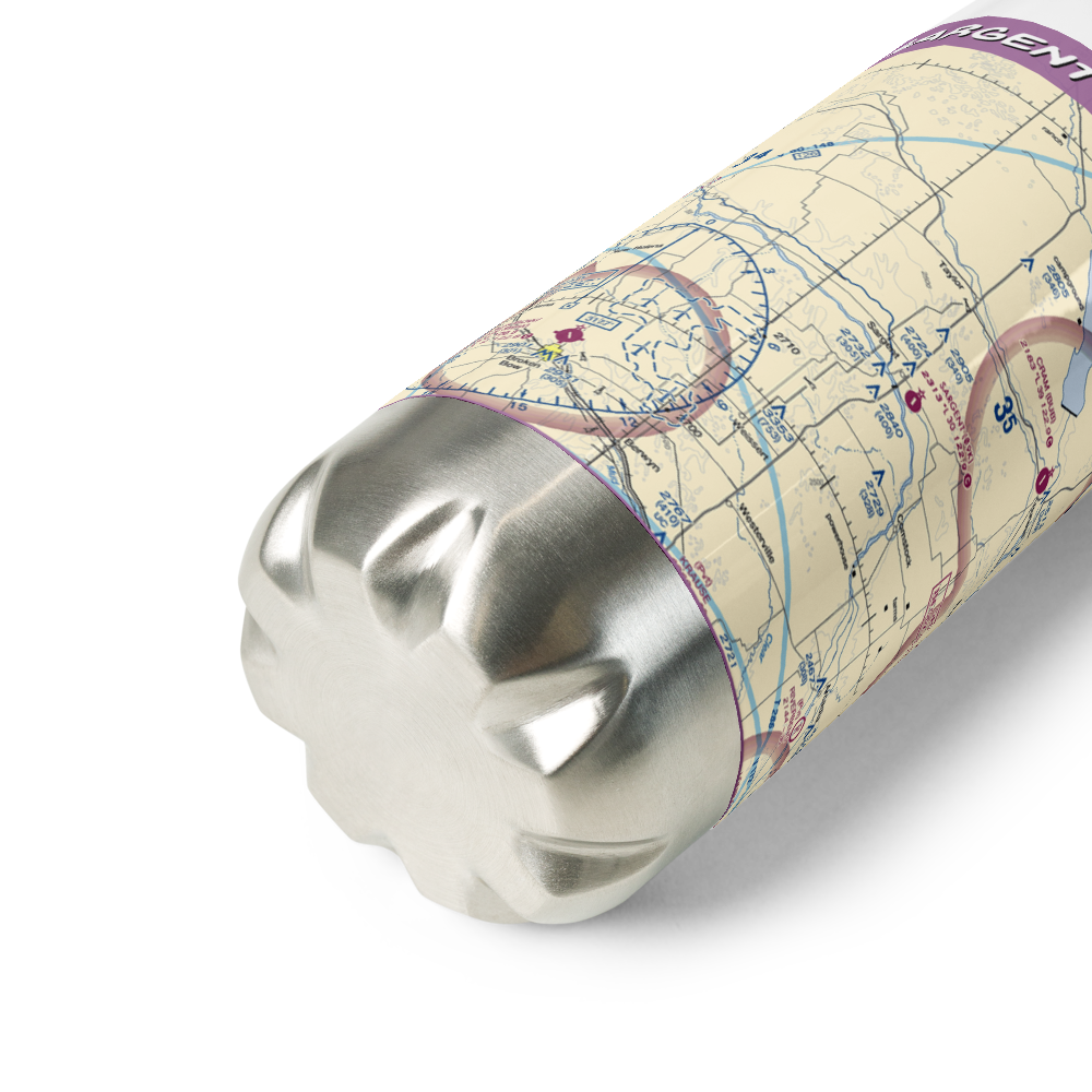 Sargent Municipal Airport (09K) VFR Sectional Water Bottle 
