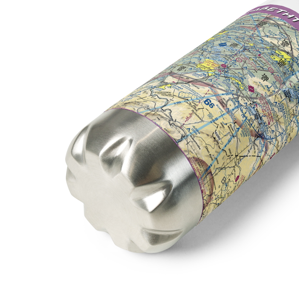 Elizabethton Municipal Airport (0A9) VFR Sectional Water Bottle 