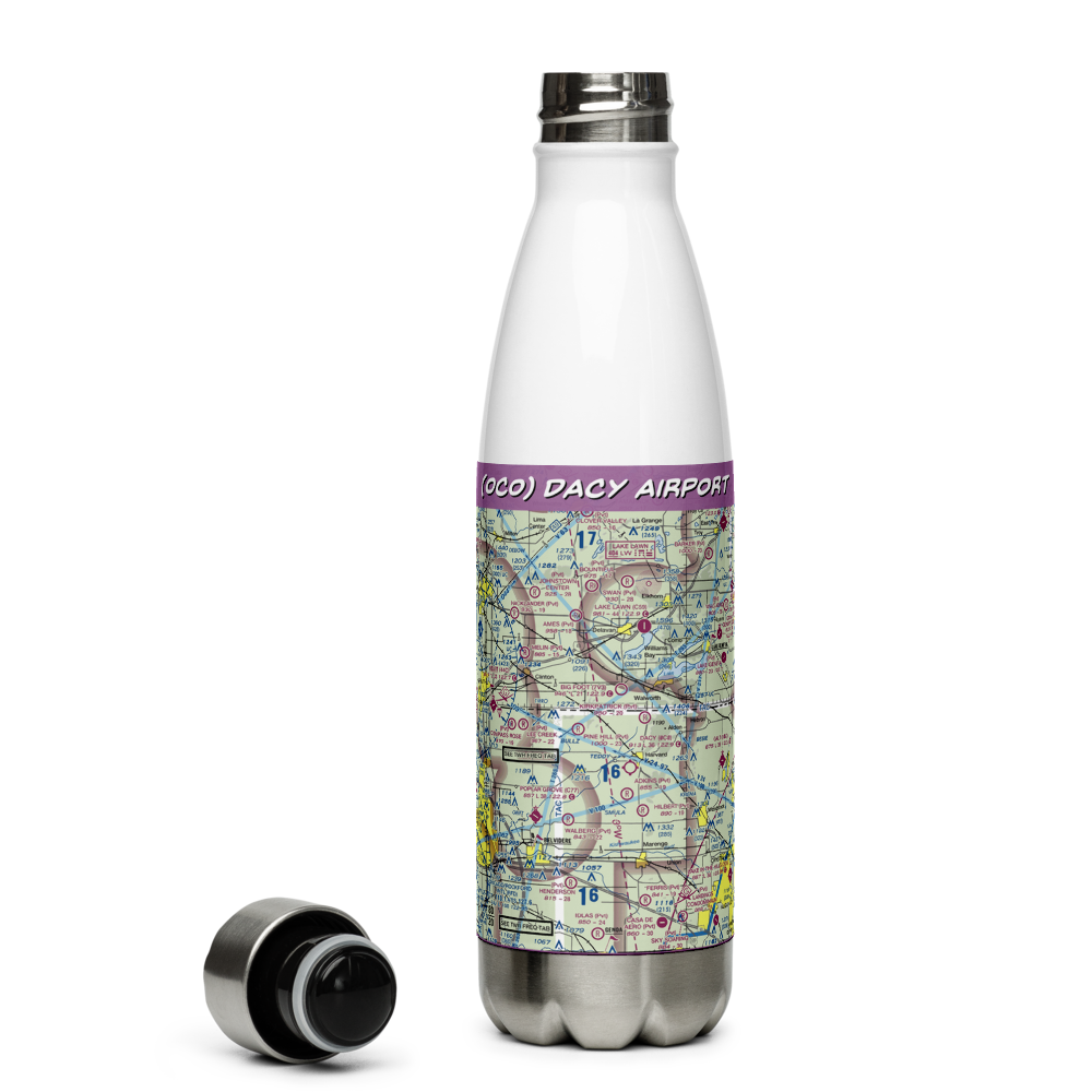 Dacy Airport (0C0) VFR Sectional Water Bottle 