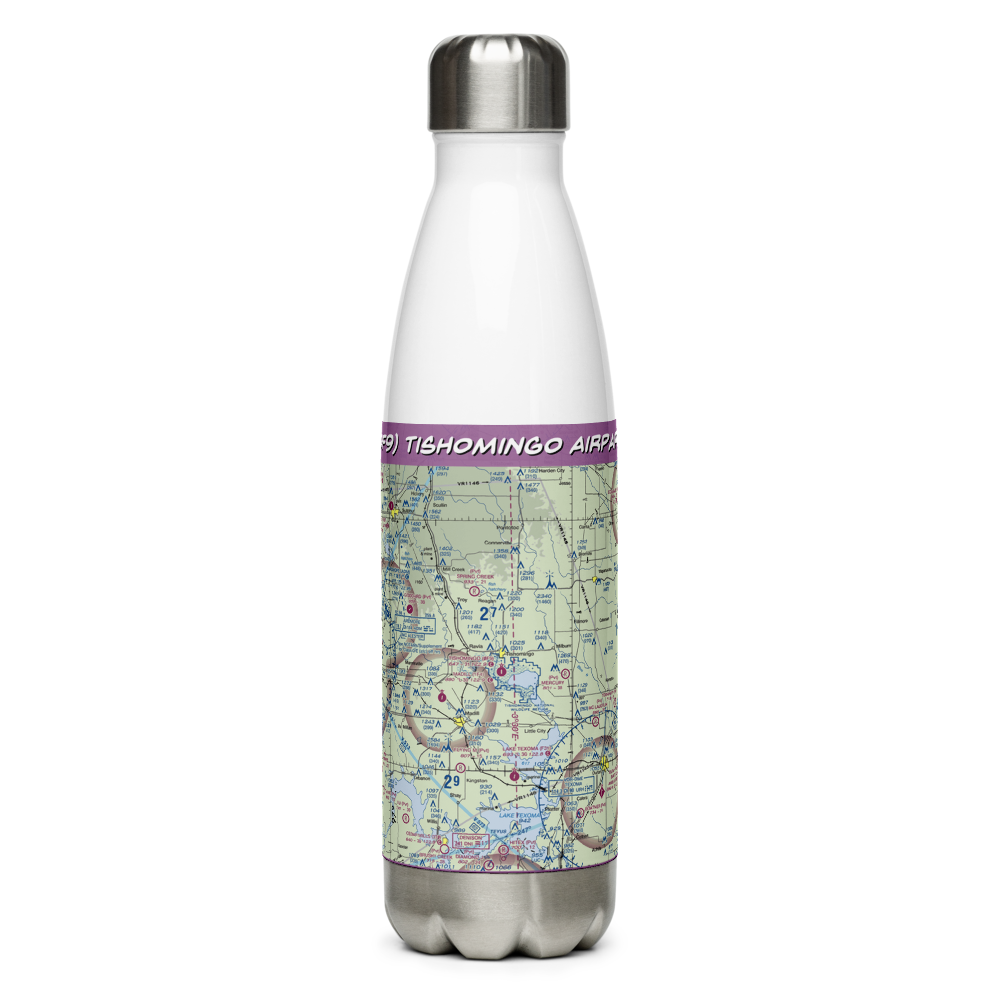 Tishomingo Airpark (0F9) VFR Sectional Water Bottle 