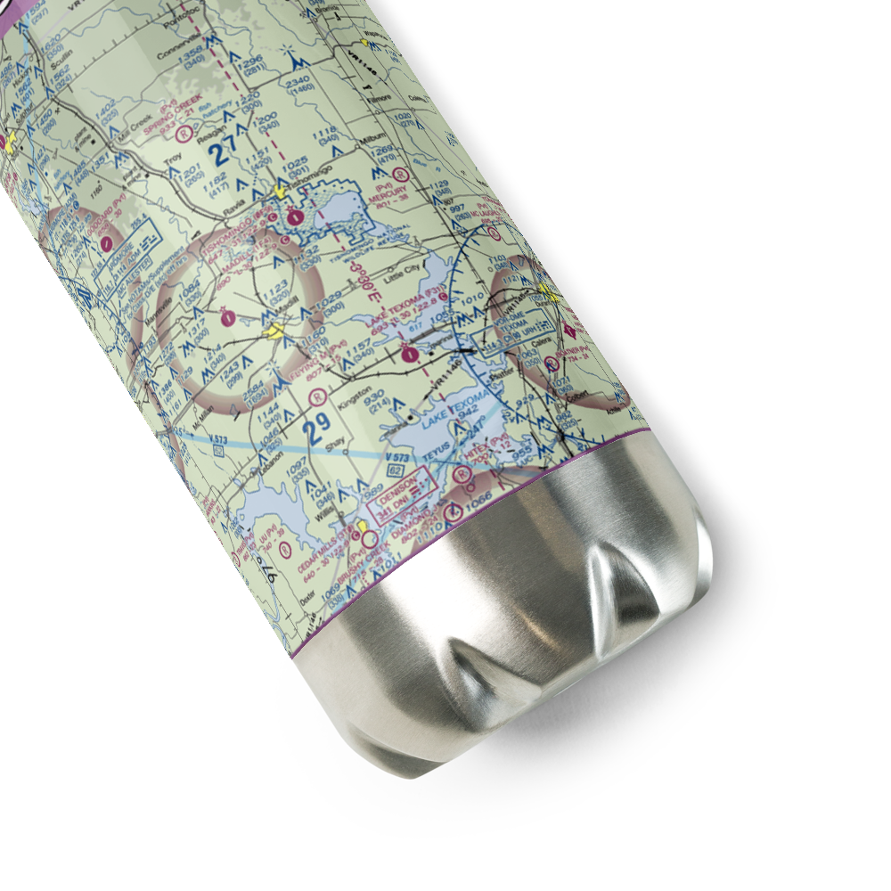 Tishomingo Airpark (0F9) VFR Sectional Water Bottle 